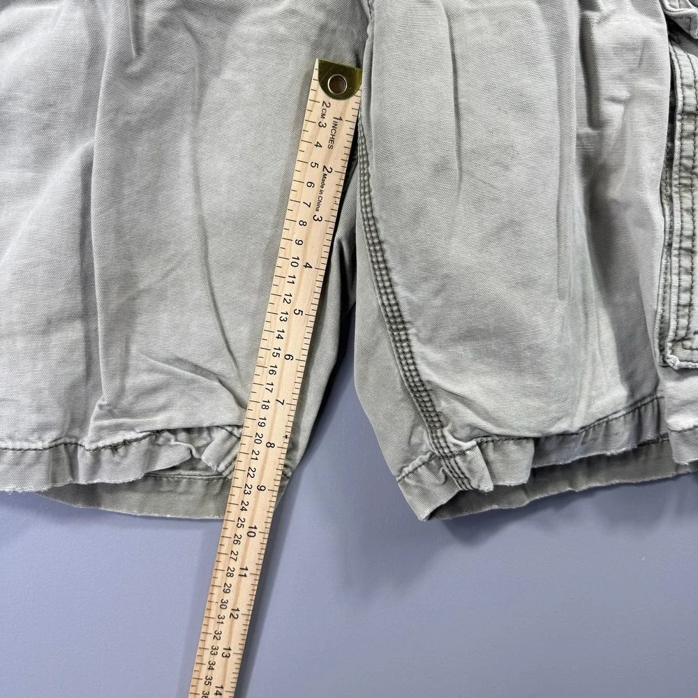 Carhartt Cargo Shorts Mens 36 Beige Relaxed Fit Canvas Workwear Utility Pockets